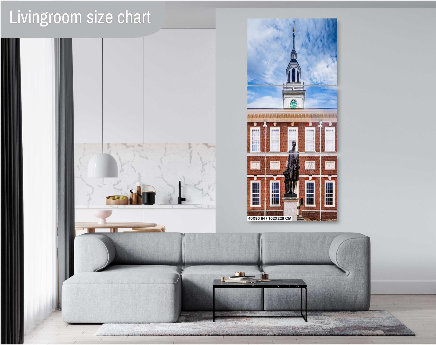 George Washington Statue Print: Independence Hall, Philadelphia Wall Art
