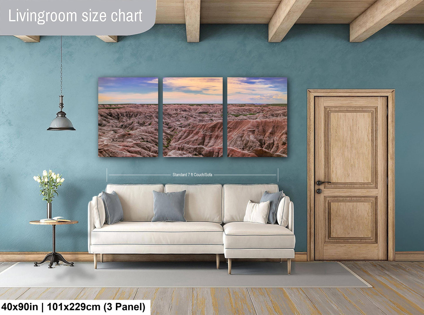 Badlands National Park Sunset Pastels South Dakota Nature Photography Wall Art