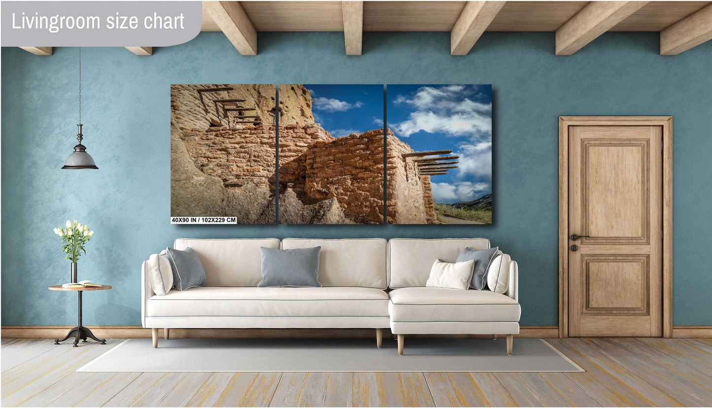 Ancient Abode: Exploring the Pueblo Home at Bandelier National Monument Los Alamos New Mexico Wall Art Print Aluminum/Acrylic/Metal/Canvas