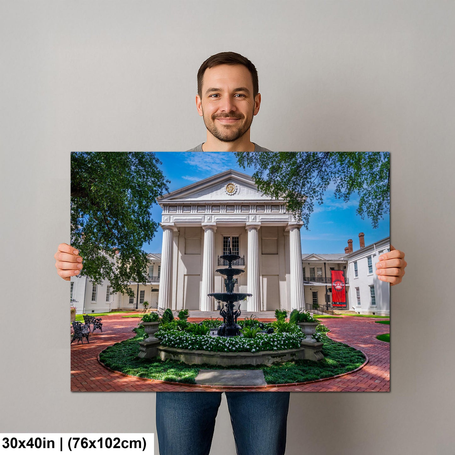 Old State House Museum Courtyard Fountain - Little Rock Arkansas September Photography Print