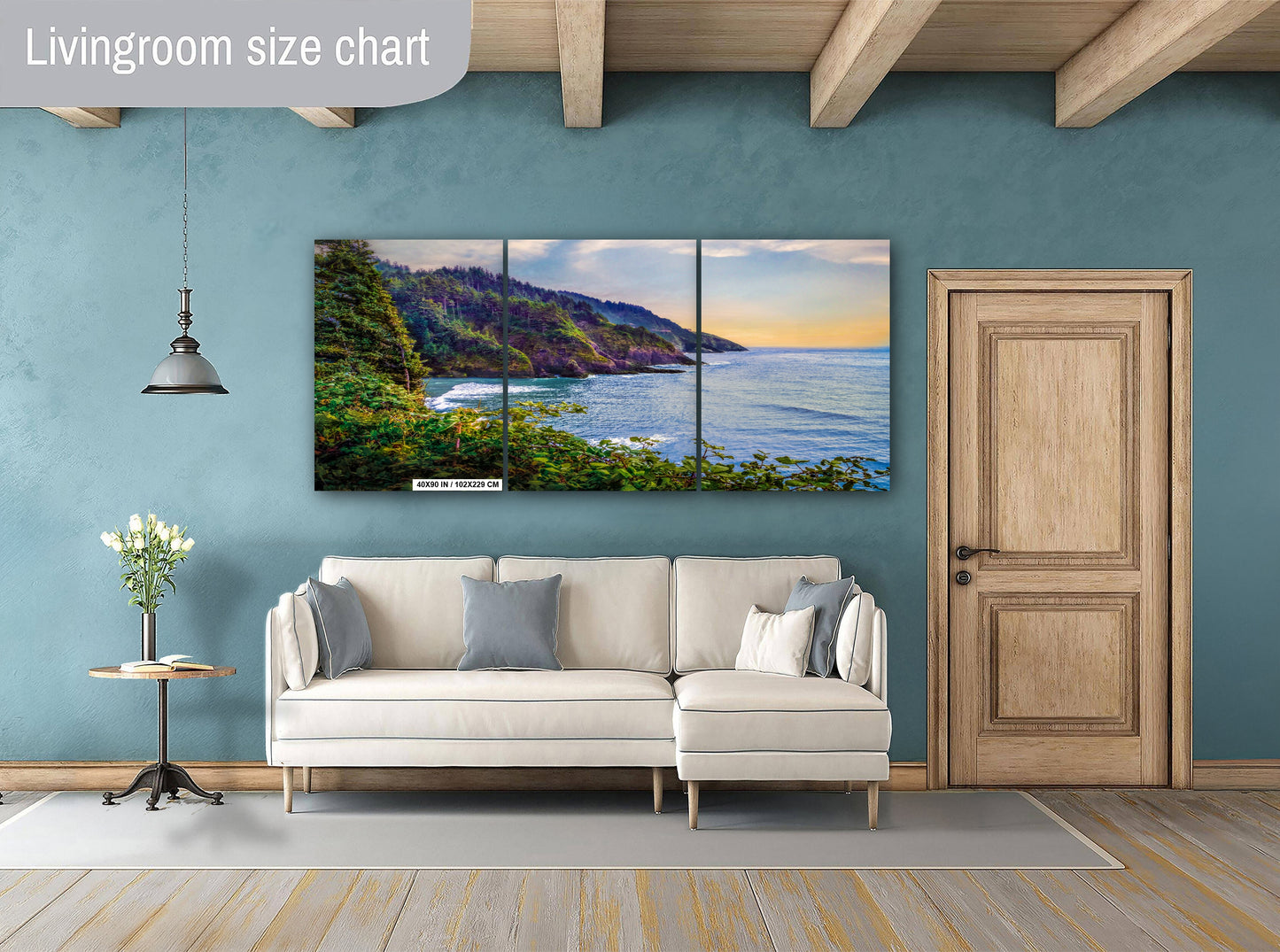 Oregon Coast Print: Hart's Cove Seascape Wall Art
