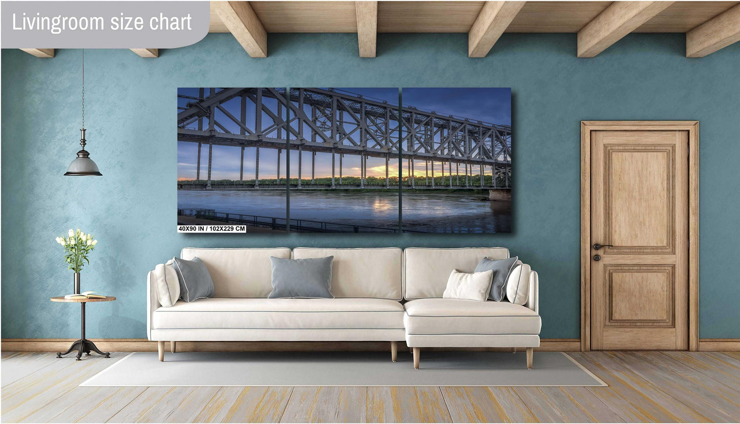 Steel and Strength: The Iconic ASB Railroad Bridge Kansas City, Missouri Print Wall Art Photography Aluminum/Acrylic/Metal/Canvas