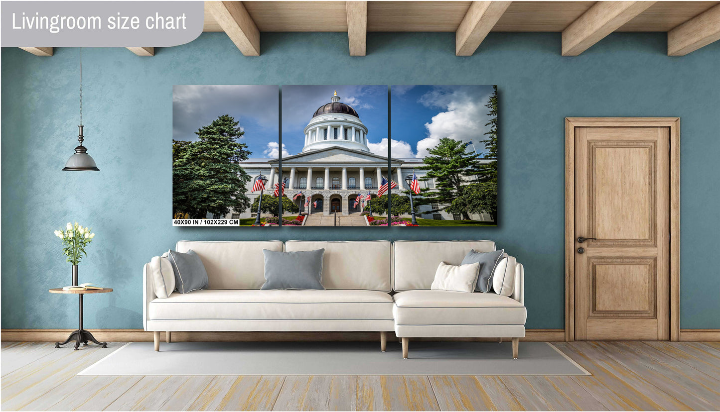 Maine State House Wall Art – Augusta Maine Landmark Photography | Patriotic Home Decor