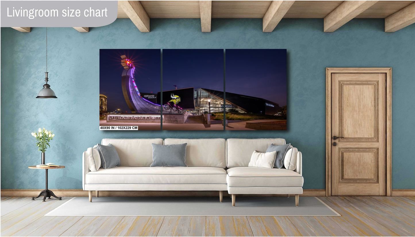 Viking Legacy Ship Print – Minnesota Vikings Art | U.S. Bank Stadium Photo Wall Decor