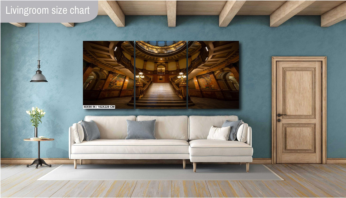 Colorado Capitol Rotunda: Denver State Capital State Print Wall Art Denver, Colorado State Capitol Aluminum/Acrylic/Metal/Canvas