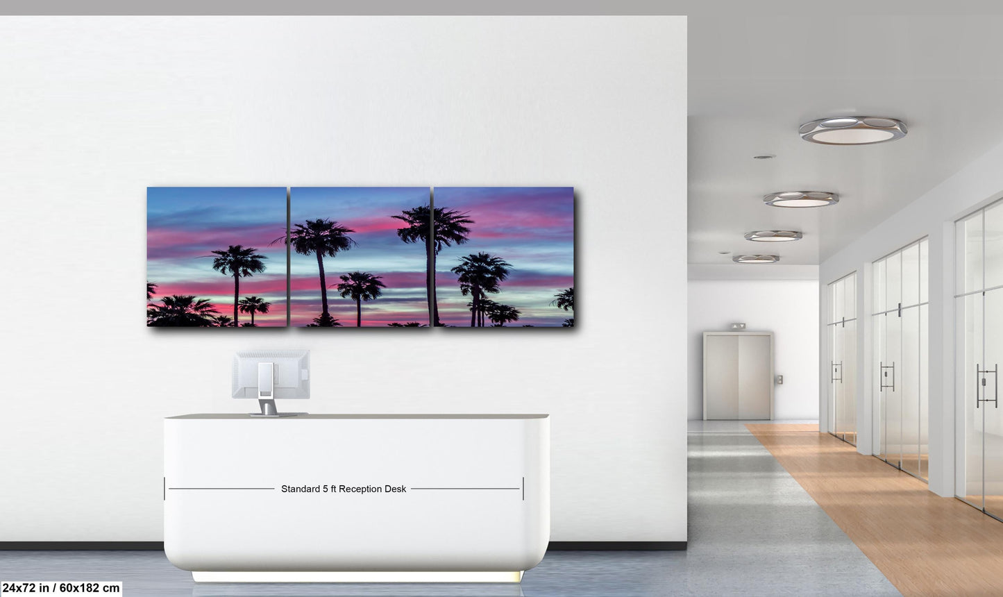 Palm Trees at Sunset, Apache Junction Arizona Photography Wall Art