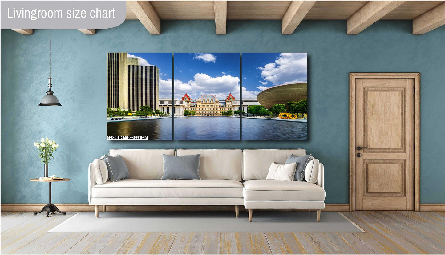New York State Capitol Print: Albany Landmark Reflecting Pool Photography
