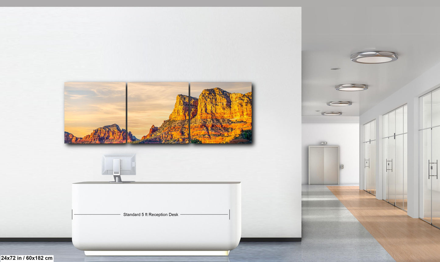 Sedona Red Rocks at Sunset Photography Print, Arizona Desert Landscape, Southwestern Wall Art, Golden Hour Nature Decor