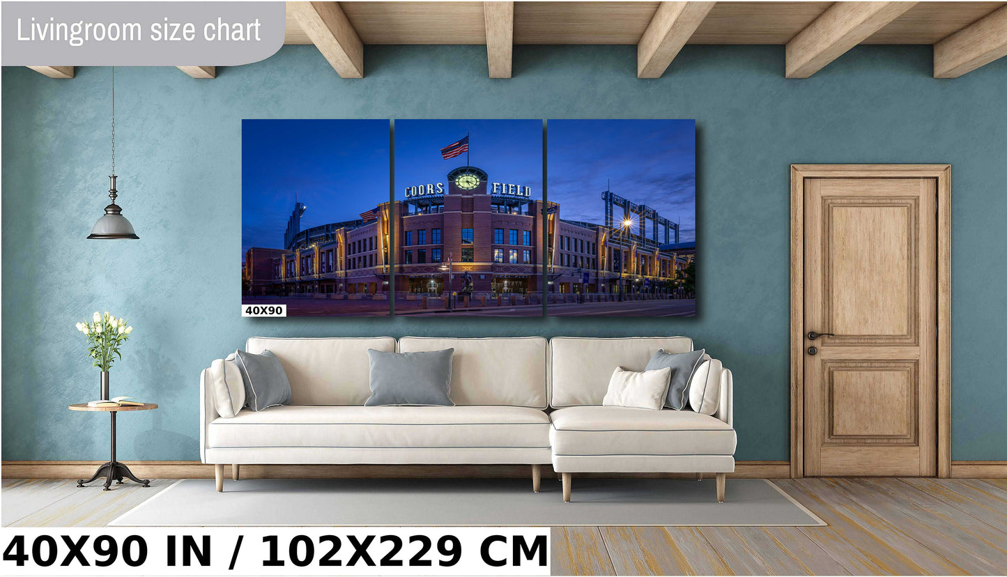 Coors Field Wall Art – Colorado Rockies Stadium Canvas Print | Denver Baseball Stadium Decor