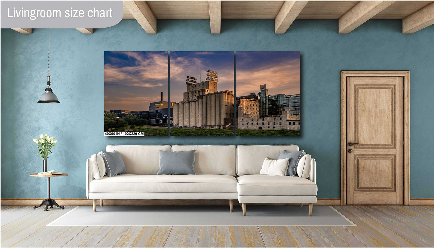 Where History Meets Flour: The Gold Medal Flour Sign at Mill City Museum Metal Canvas Print Minneapolis Minnesota