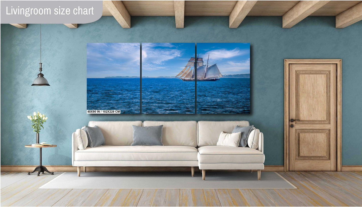Cape Cod Sailboat Wall Art – Nautical Seascape Canvas Print | Martha's Vineyard Photo