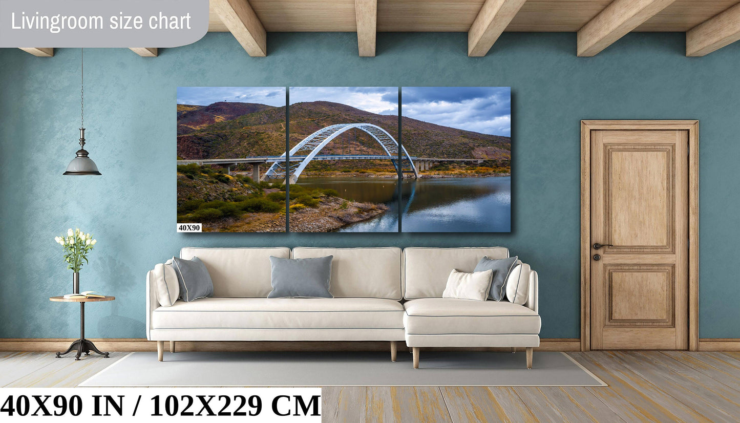 Roosevelt Lake Bridge Arch: Gila County Arizona Landscape Wall Art