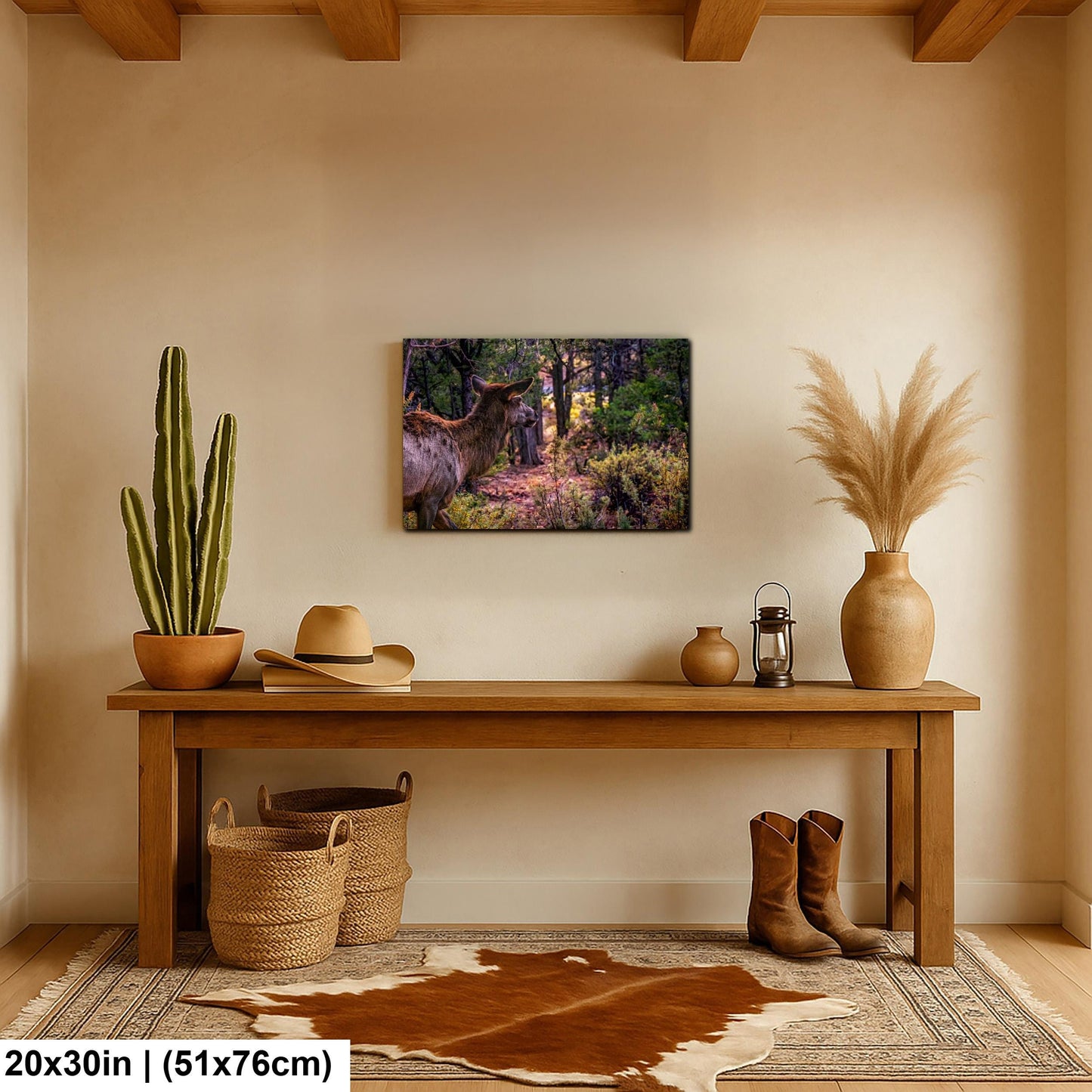 Elk In The Forest, Grand Canyon National Park Arizona, Photography Print Wall Art, Wildlife Nature