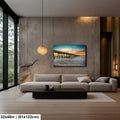Ocean Pier Sunset Art - Inspirational Home Decor | Franklin D Roosevelt Quote Print