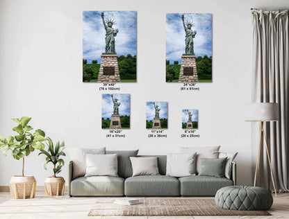 Mackinac’s Little Lady Liberty: Wall Art Print Mackinac Island Miniature Statue of Liberty Michigan Heritage Metal Metal/Aluminum/Canvas