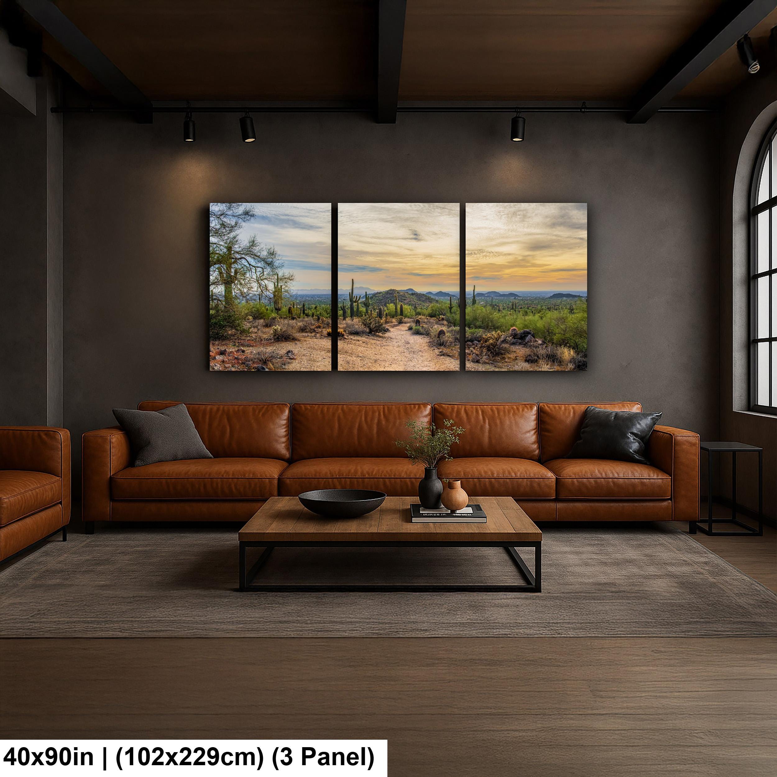 Sonoran Desert Trail at Sunset Photography Print, Usery Mountain Regional Park Mesa Arizona Wall Art Home Decor