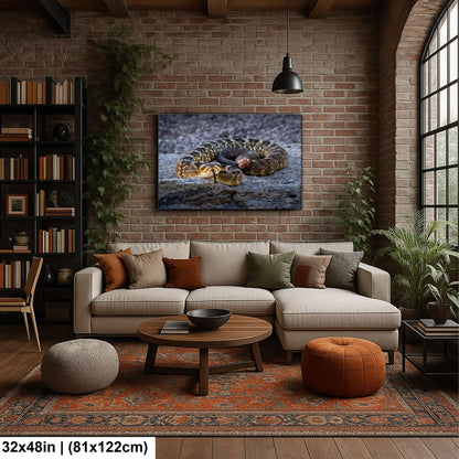 Black-Tailed Rattlesnake Print – Tucson Desert Wildlife Art | Ready to Hang Canvas