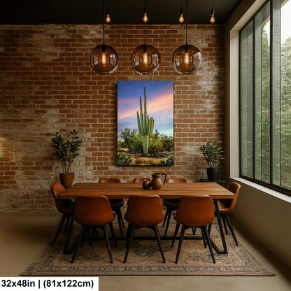 Oro Valley Saguaro at Dusk Photography Print, Tucson Arizona Desert Landscape, Southwestern Wall Art, Cactus Decor
