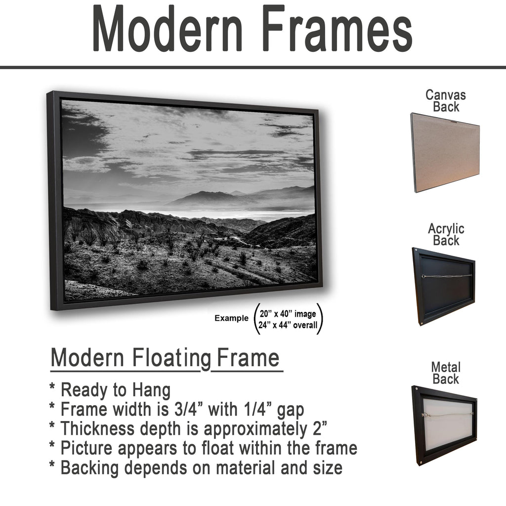Desert Ridges: Salton Sea Mecca California Black White Photography Wall Art