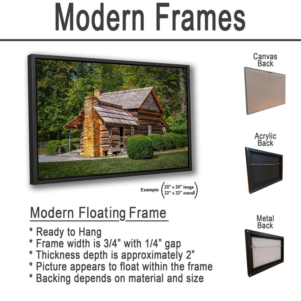 Mountain Homestead: Great Smoky Mountains NP Log Cabin Photography Wall Art