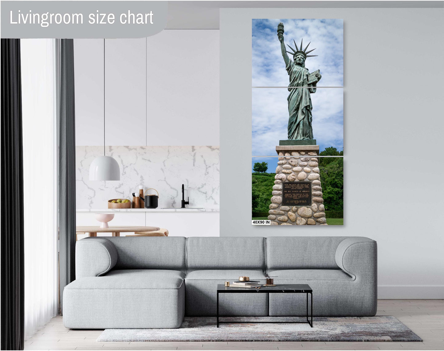 Mackinac’s Little Lady Liberty: Wall Art Print Mackinac Island Miniature Statue of Liberty Michigan Heritage Metal Metal/Aluminum/Canvas