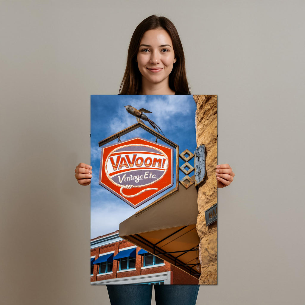 Bisbee VaVoom Vintage Sign Retro Storefront Arizona Photography Wall Art