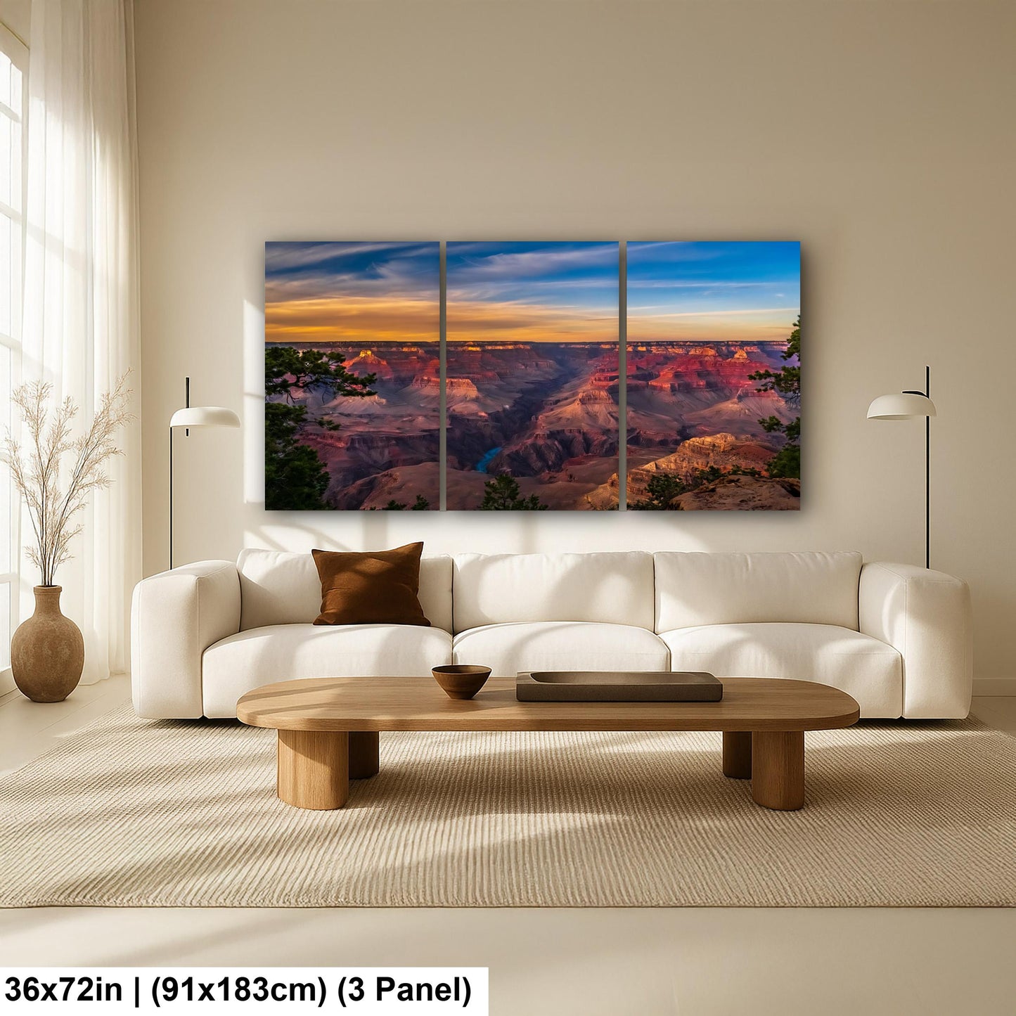 Grand Canyon Sunset Panorama – Colorado River Arizona Photography Wall Art