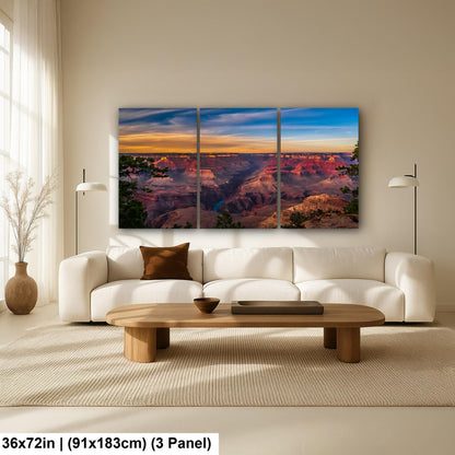 Grand Canyon Sunset Panorama – Colorado River Arizona Photography Wall Art