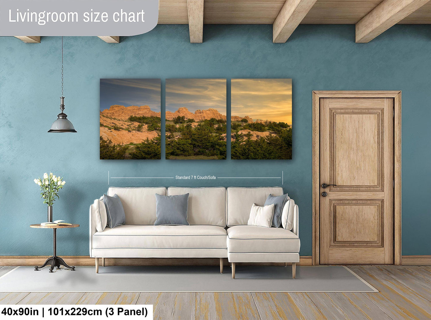 Badlands National Park Golden Rock Sunset Landscape Photography Wall Art