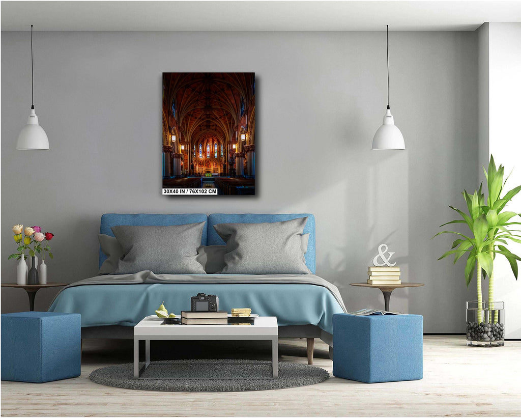 Albany’s Immaculate Conception Cathedral: Catholic Church Print Wall Art New York Historic Landmark Aluminum/Acrylic/Metal/Canvas