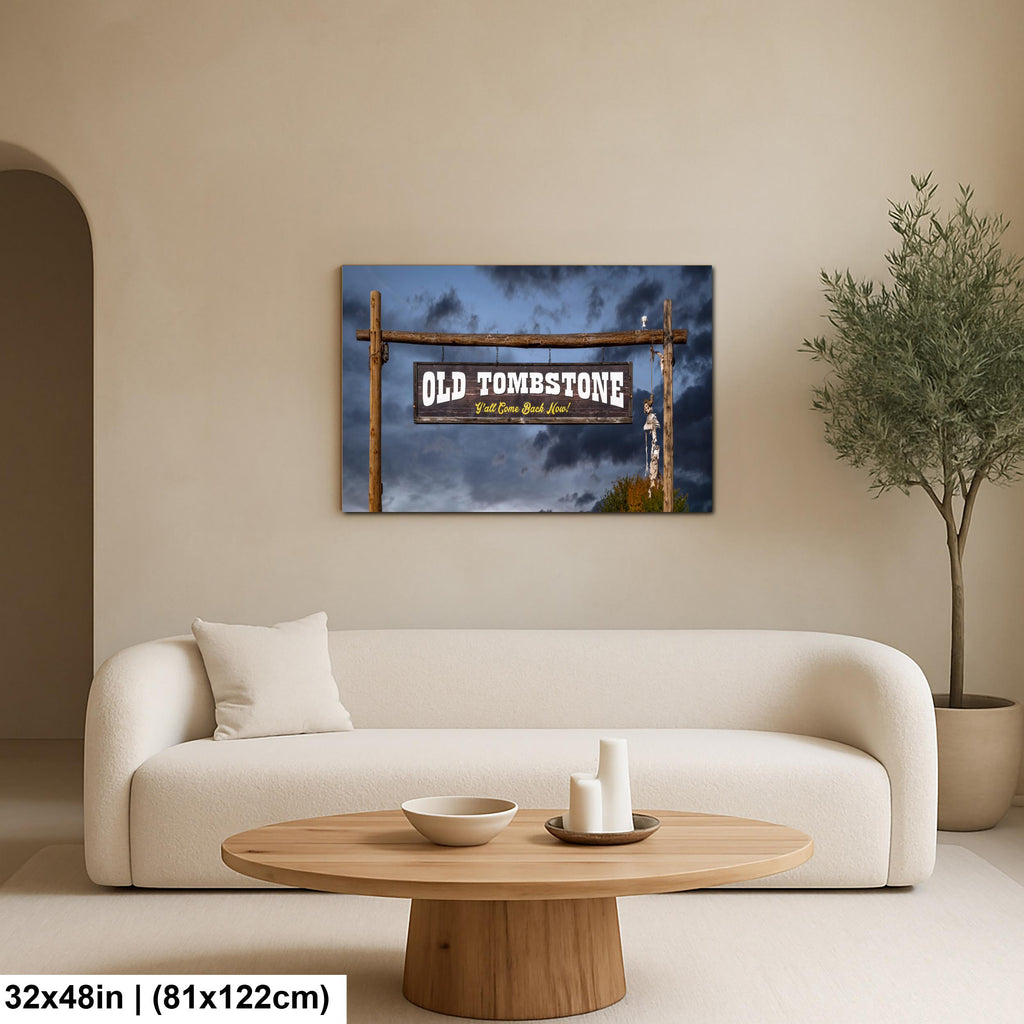 Old Tombstone Sign Wild West Entrance Landmark Arizona Photography Wall Art