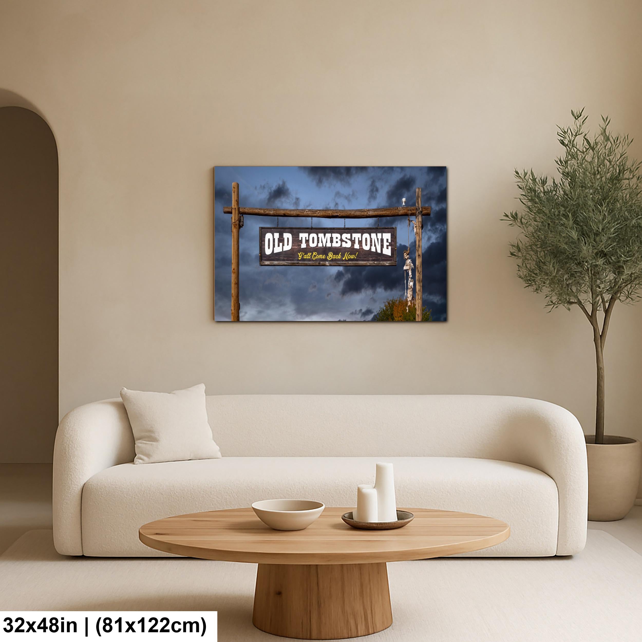 Old Tombstone Sign Wild West Entrance Landmark Arizona Photography Wall Art