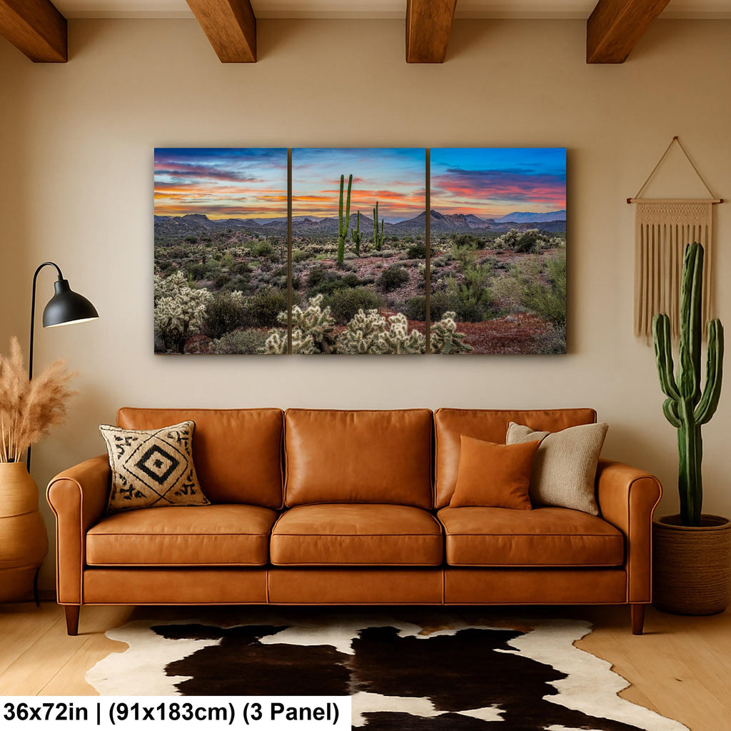 Sonoran Desert Sunset, Lost Dutchman State Park Arizona Southwest Photography Wall Art