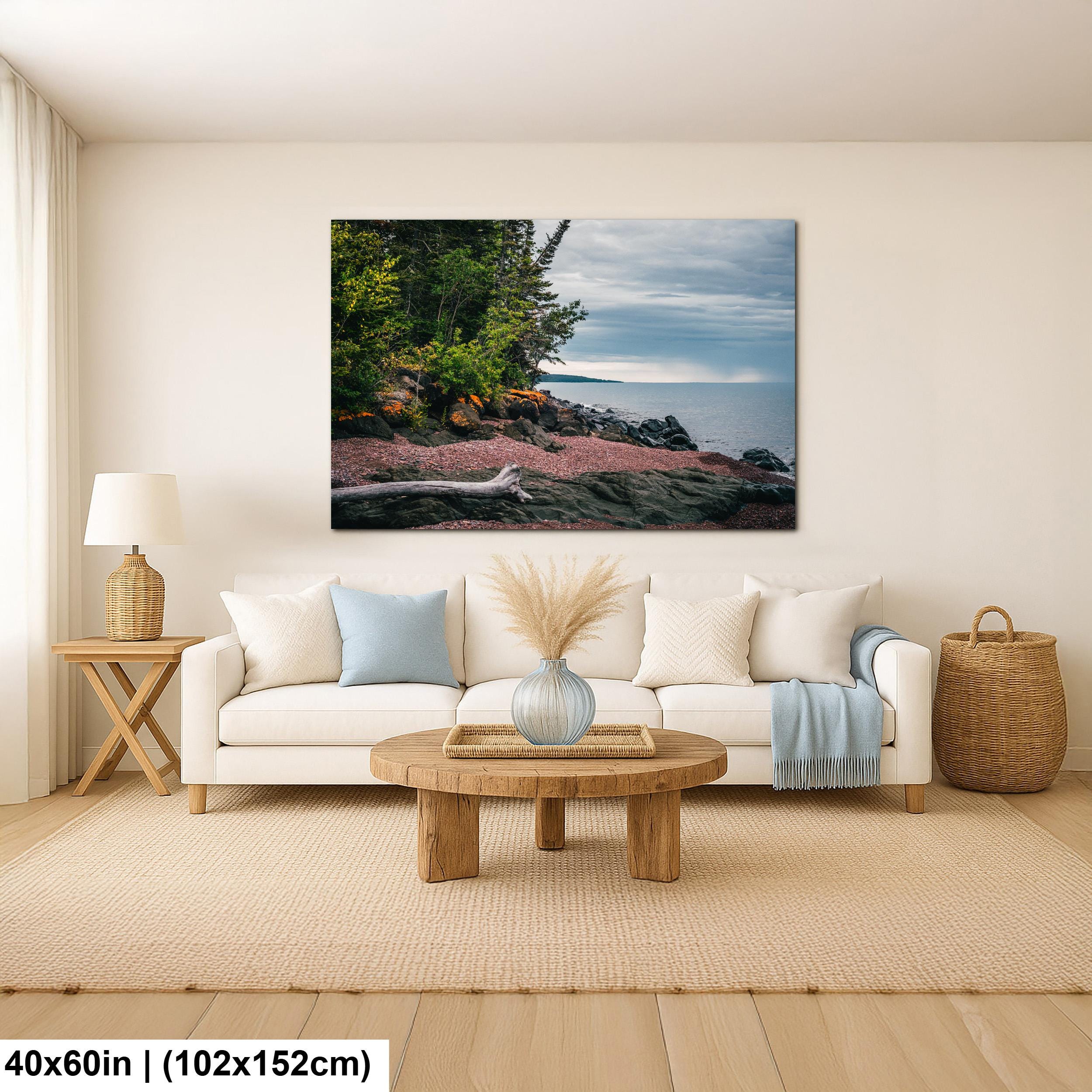 Rocky Lake Superior Shoreline at Grand Portage Minnesota Photography Print