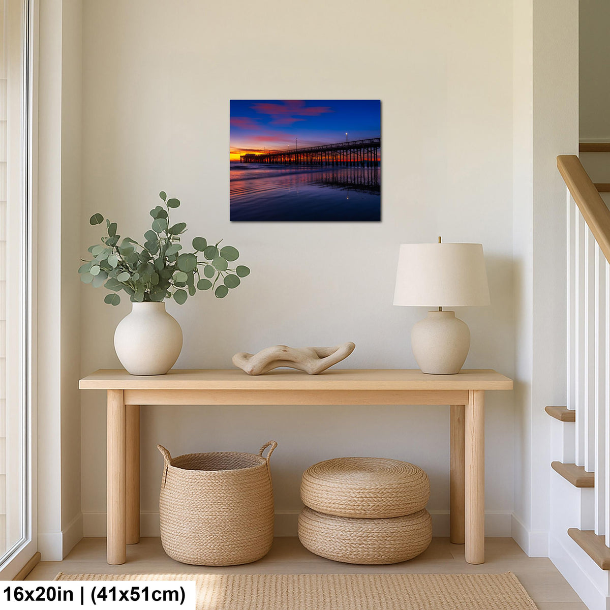 Twilight Reflections: Newport Beach Pier California Photography Wall Art