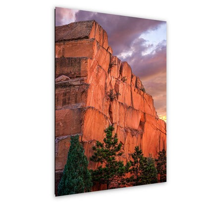 Red Sandstone Cliffs Photography Print, Red Rock Canyon Open Space Colorado Springs, Dramatic Sunset Wall Art
