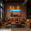 Tucson Mural - Cultural Heritage Mural With Fountain, Photography Print Wall Art