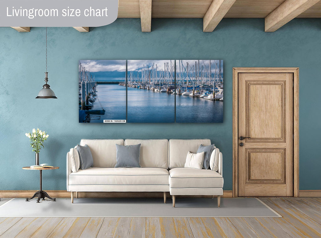 Seattle Nautical Print: Shilshole Bay Marina, Puget Sound Photography