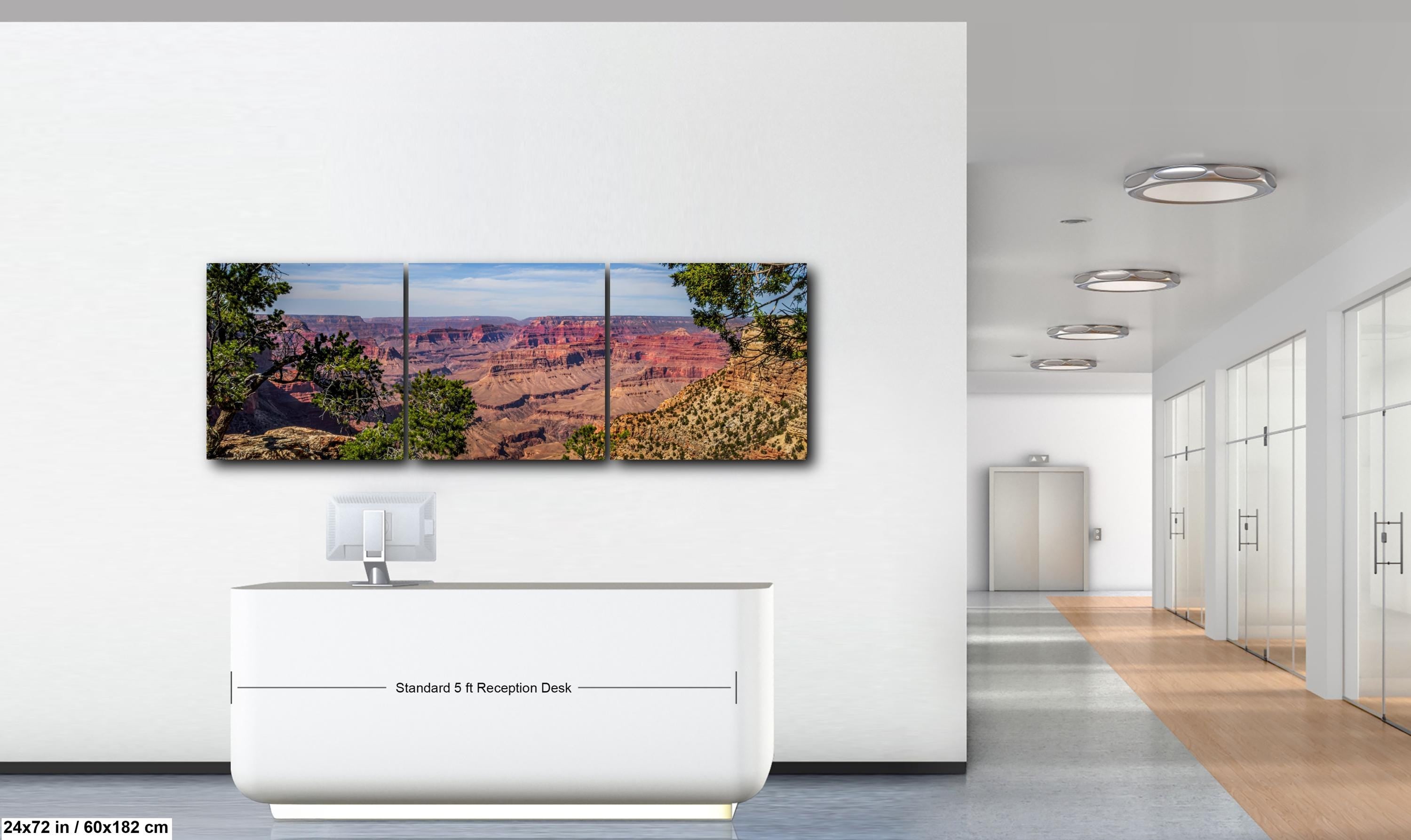 Grand Canyon South Rim Overlook Photography Print, Arizona National Park Wall Art, Desert Landscape Decor