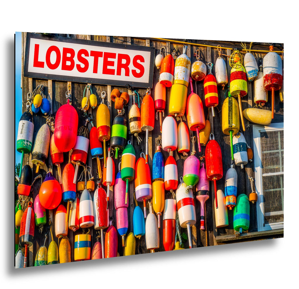 Coastal Tradition: Lobster Buoys Maine Fishing Village Photography Wall Art