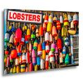 Coastal Tradition: Lobster Buoys Maine Fishing Village Photography Wall Art