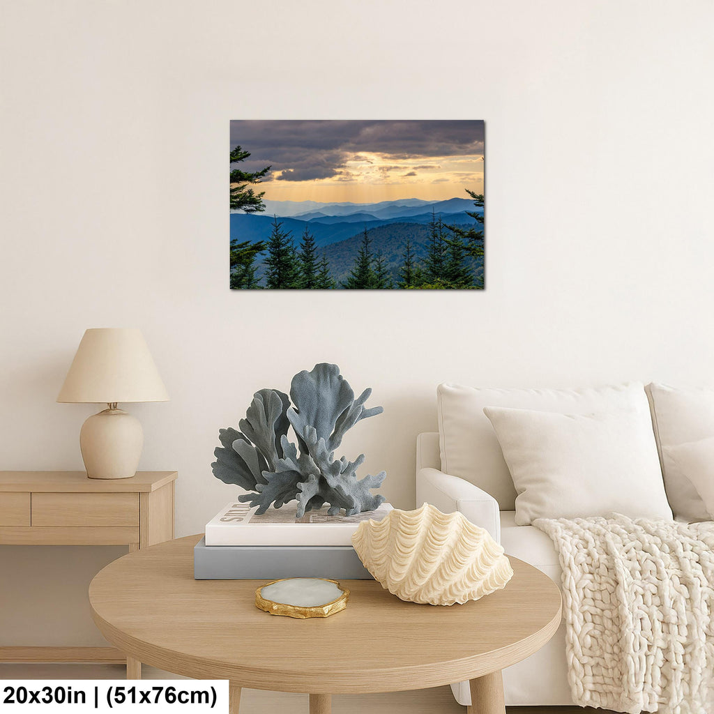 Smoky Horizon: Mountain View Great Smoky Mountains Tennessee Photo Wall Art