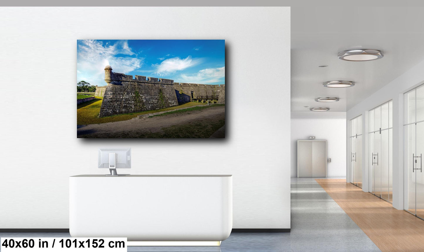 St Augustine's Historic Castillo de San Marcos, 1695 Spanish Fortress Florida National Monument Wall Art Print Aluminum/Acrylic/Metal/Canvas