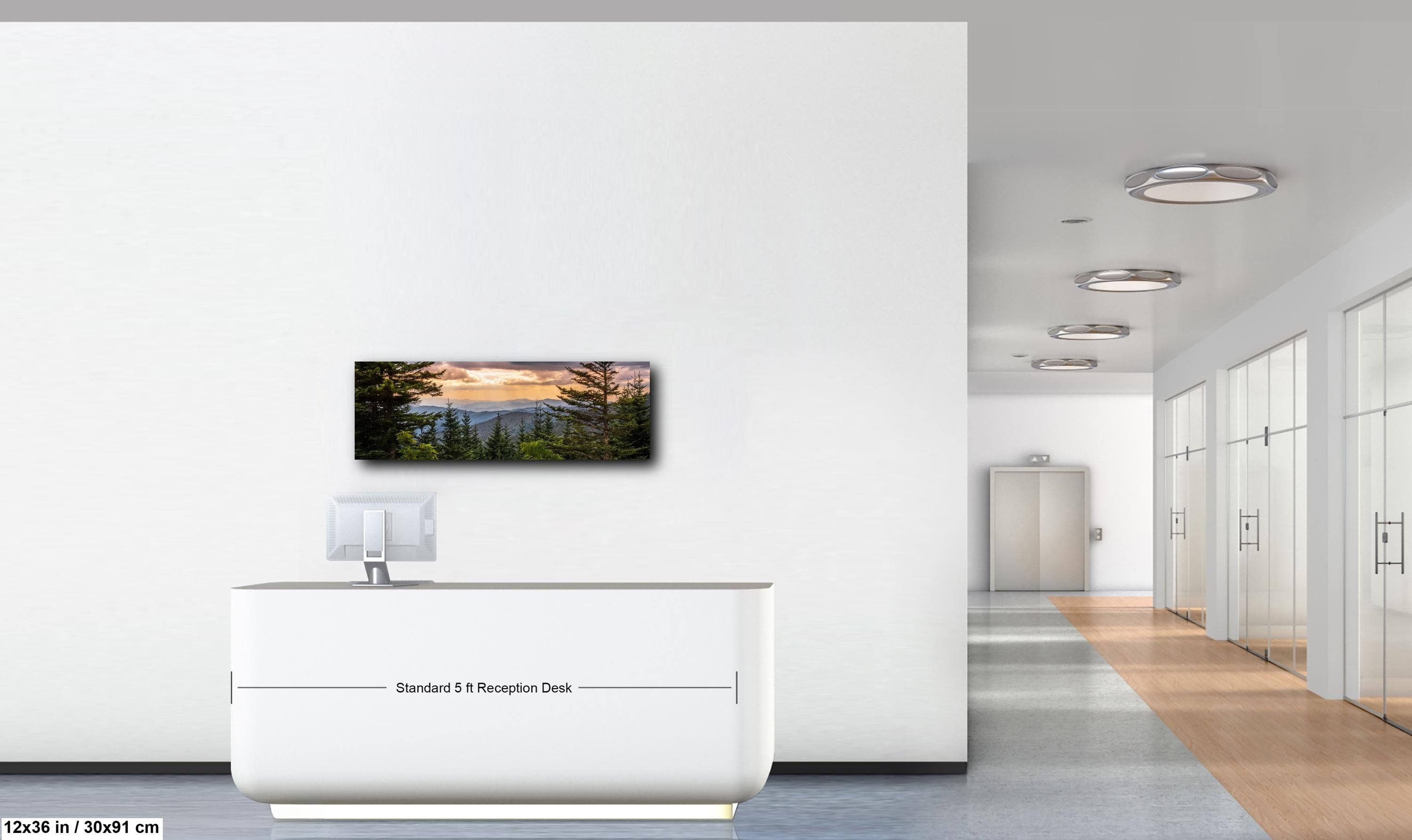 Between the Pines: Scenic View Great Smoky Mountains TN Photo Wall Art