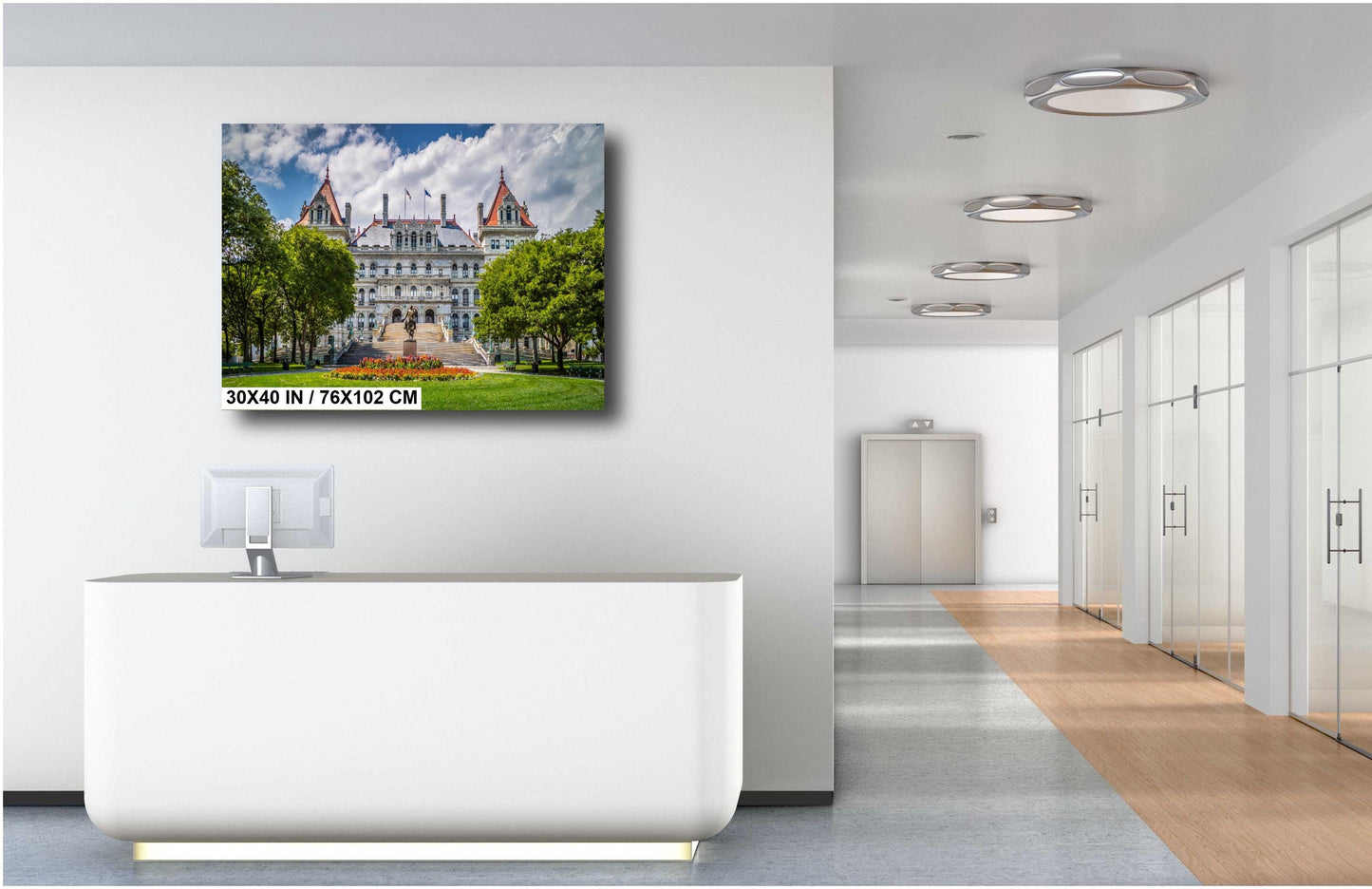 Empire State Majesty: The New York State Capitol in Albany Print Wall Art Architectural Skyline Photography Aluminum/Acrylic/Metal/Canvas