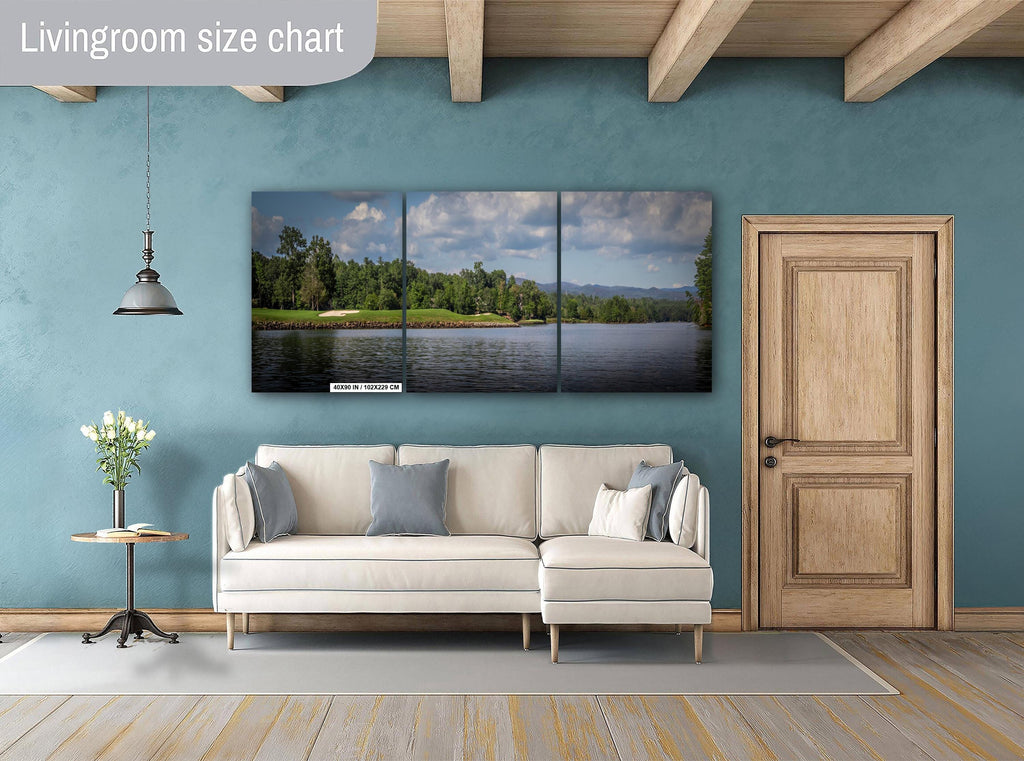 Lush Shorelines of The Cliffs at Keowee Vineyards Golf Course Lake South Carolina Wall Art Print Nature Aluminum/Metal/Canvas Hanging