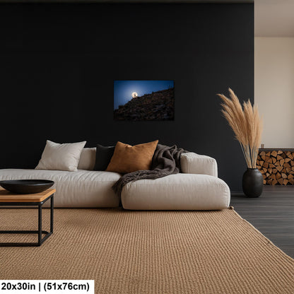 Full Moon Rising over Saguaro Ridge, Tucson Arizona Desert Landscape Photography Print