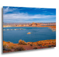 Lake Powell Marina Red Rock Cliffs Page Arizona Photography Print, Southwest Lake Wall Art