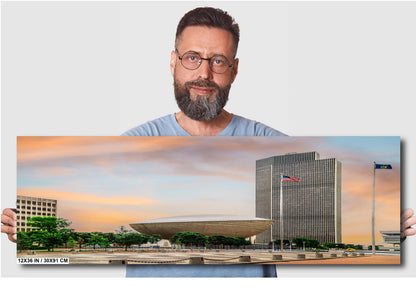 A Curve of Innovation: The Egg at Empire State Plaza Albany, New York Print Wall Art Architecture Photography Aluminum/Acrylic/Metal/Canvas