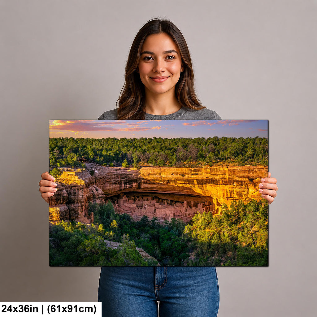 Cliff Palace Sunset at Mesa Verde National Park, Cortez Colorado Photography Print